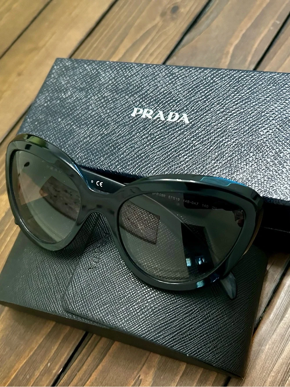 Prada Black Cat-Eye Women's Sunglasses